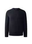 MAERZ Muenchen Strickfleece Pullover Rundhals Dunkelblau/Blau/Schwarz