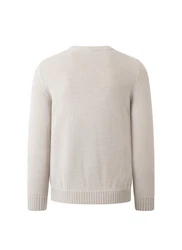MAERZ Muenchen Strickfleece Pullover Rundhals Khaki/Beige/Braun/Grau/Weiß