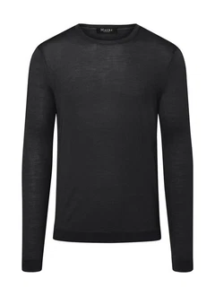 MAERZ Muenchen Strickpullover Schwarz/Dunkelgrau