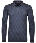 RAGMAN Langarm-Poloshirt Polo button LS Dunkelblau/Blau
