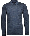RAGMAN Langarm-Poloshirt Polo button LS Dunkelblau/Blau/Hellblau