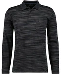 RAGMAN Langarm-Poloshirt Polo button LS Schwarz/Grau/Dunkelblau/Dunkelgrau