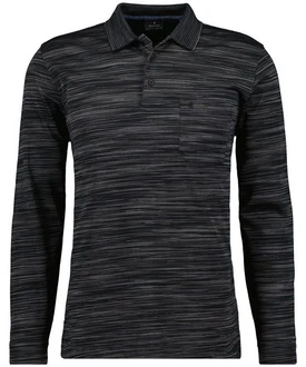 RAGMAN Langarm-Poloshirt Polo button LS Schwarz/Grau/Dunkelblau/Dunkelgrau RAGMAN Langarm-Poloshirt Polo button LS Schwarz/Grau/Dunkelblau/Dunkelgrau