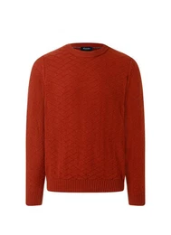 Strickfleece-Pullover Pullover Rundhals 1/1 Arm