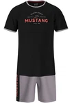 MUSTANG Schlafanzug (2 tlg) Oberteil Short schwarz/anthrazit
