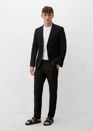 Stoffhose Slim: Hose aus Viskosemix
