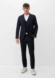 Stoffhose Slim: Hose aus Viskosemix