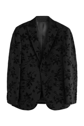 Sakko Samt-Sakko mit Blumen-Print (1-tlg)
