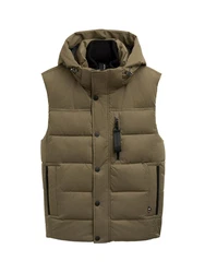 TOM TAILOR Sakko Daunenweste Dunkelgrün/Khaki/Braun