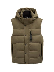 TOM TAILOR Sakko Daunenweste Dunkelgrün/Khaki/Braun