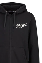 Replay Sweatshirt BRUSHED POLY COTTON FLEECE Rot/Schwarz