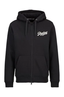 Replay Sweatshirt BRUSHED POLY COTTON FLEECE Rot/Schwarz
