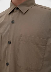 s.Oliver Business Langarmhemd Hemd Khaki/Beige/Grau/Braun