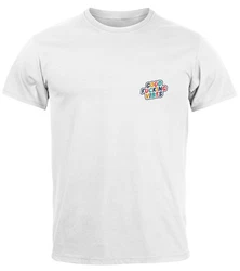 Neverless Print-Shirt Backprint Good Vibes Herren Braun/Creme
