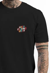 Neverless Print-Shirt Backprint Good Vibes Herren Braun/Schwarz/Lila/Grün