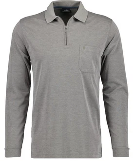 RAGMAN Polo zip soft knit LS
