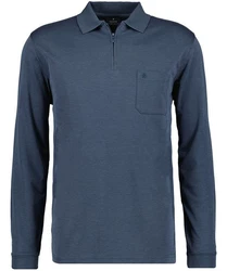 RAGMAN Polo zip soft knit LS 