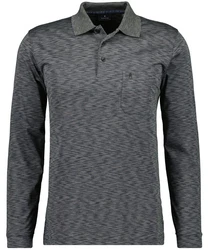 RAGMAN Langarm-Poloshirt Polo button LS Dunkelgrau/Grau/Hellgrau/Schwarz/Dunkelblau
