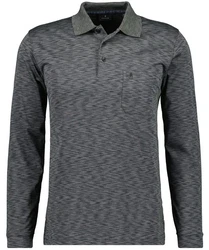 RAGMAN Langarm-Poloshirt Polo button LS Dunkelgrau/Grau/Hellgrau/Schwarz/Dunkelblau