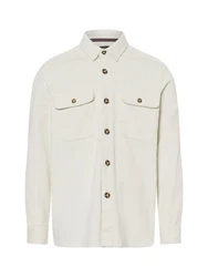 Fynch-Hatton Langarmhemd Khaki/Beige/Weiß