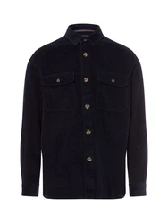 Fynch-Hatton Langarmhemd Dunkelblau/Hellblau/Blau