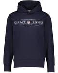 Gant Sweatshirt Graphic Hoodie Dunkelblau/Hellblau/Gelb/Grau