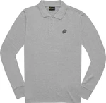 FC-Moto Funktionshemd Long Run Polo Langarmshirt Grau/Hellgrau