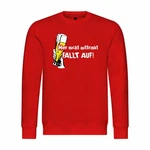 deinshirt Rundhalspullover Herren Wer nicht mittrinkt fllt auf Mit Print Motiv Rot/Beige