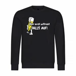 deinshirt Rundhalspullover Herren Wer nicht mittrinkt fllt auf Mit Print Motiv Hellblau/Beige/Blau/Weiß/Dunkelblau/Grün