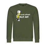 deinshirt Rundhalspullover Herren Wer nicht mittrinkt fllt auf Mit Print Motiv Dunkelgrün/Grün