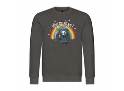 deinshirt Rundhalspullover Herren You're Next Mit Print Motiv Mischfarben/Dunkelgrau/Grau
