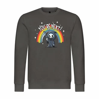 deinshirt Rundhalspullover Herren You're Next Mit Print Motiv Mischfarben/Dunkelgrau/Grau deinshirt Rundhalspullover Herren You're Next Mit Print Motiv Mischfarben/Dunkelgrau/Grau