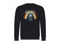 deinshirt Rundhalspullover Herren You're Next Mit Print Motiv Schwarz/Mischfarben/Orange/Lila/Gelb