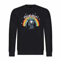 deinshirt Rundhalspullover Herren You're Next Mit Print Motiv Schwarz/Mischfarben/Orange/Lila/Gelb