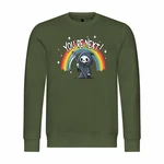 deinshirt Rundhalspullover Herren You're Next Mit Print Motiv Dunkelgrün/Grün/Neonfarben