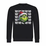 deinshirt Rundhalspullover Herren Ho Ho Ho Grinch Schwarz/Grün