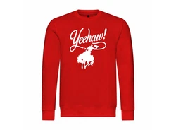 deinshirt Rundhalspullover Yeehaw Mit Print Motiv Rot