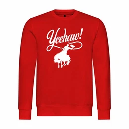 Rundhalspullover Herren Pullover Yeehaw Mit Print Motiv, Grafik