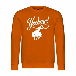 Rundhalspullover Herren Pullover Yeehaw Mit Print Motiv, Grafik