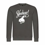 deinshirt Rundhalspullover Yeehaw Mit Print Motiv Grau/Dunkelgrau/Schwarz/Dunkelgrün