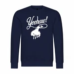 deinshirt Rundhalspullover Yeehaw Mit Print Motiv Dunkelblau/Blau