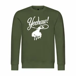 deinshirt Rundhalspullover Yeehaw Mit Print Motiv Dunkelgrün/Grün