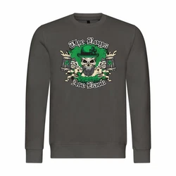 deinshirt Rundhalspullover Herren Pullover The Boys are back Grün/Dunkelgrün/Dunkelgrau/Khaki