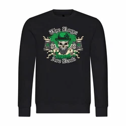 deinshirt Rundhalspullover Herren Pullover The Boys are back Grün/Blau/Dunkelgrün/Schwarz