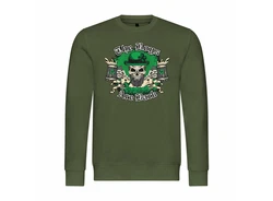 deinshirt Rundhalspullover Herren Pullover The Boys are back Dunkelgrün/Grün