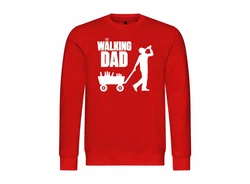 deinshirt Rundhalspullover Herren The Walking Dad Mit Print Motiv Rot/Dunkelrot