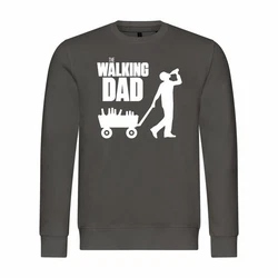 deinshirt Rundhalspullover Herren The Walking Dad Mit Print Motiv Grau/Dunkelgrau/Dunkelgrün