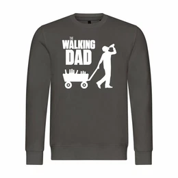 Rundhalspullover Herren Pullover The walking Dad Mit Print Motiv, Grafik