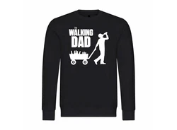 deinshirt Rundhalspullover Herren The Walking Dad Mit Print Motiv Schwarz/Grau/Rot