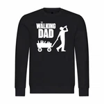 deinshirt Rundhalspullover Herren The Walking Dad Mit Print Motiv Schwarz/Grau/Rot